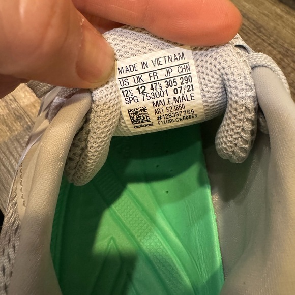 Adidas Icon 7 Metal Baseball Cleats Shoes Core Gray White Men's Size 12.5 - Picture 6 of 7